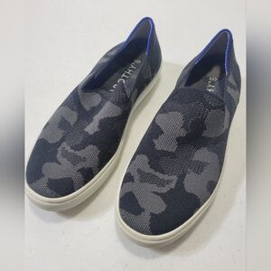 Rothy's Casual The Original Slip On Sneaker Womens Size 6.5 Grey Camo Knit Shoes